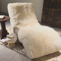 Nivelle Ivory Sculptural Chaise Lounge