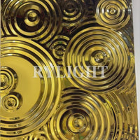 Golden Square Spiral-patterned Wall Decoration