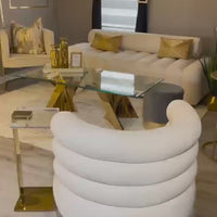 Modern Velvet Swivel Sofa Chair