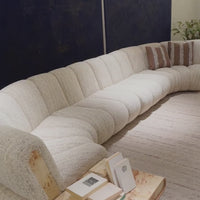 Rylight moderne artistieke gebogen modulaire 4-delige stoffen bank 