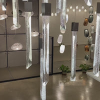 Rylight 10/15/17/Custom-Light zwarte kristallen staven kroonluchter