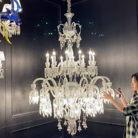 ثريا كريستالية كبيرة متعددة الطبقات من Rylight Luxury Royal