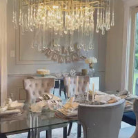 ثريا كريستال فرعية فاخرة من رايلايت باللون الذهبي