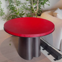 Vermilion Red Sculptural Coffee Table