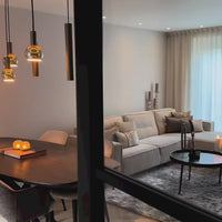 Rylight 6/7-Light Minimalist Bulbs and Columns Pendant