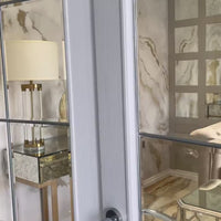 Modern 2 Drawer Mirrored Side Table With Gold Legs