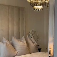 Rylight 4/7- ثريا زجاجية ذات طبقات رمادية فاتحة/شفافة