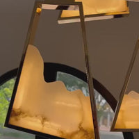 ثريا رخامية فاخرة حديثة من Rylight باللون الذهبي