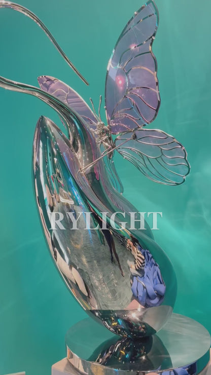 Stainless Steel Butterfly-shaped Sculpture