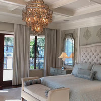 Rylight 6-Tier 7/13/19-Light Round Tiered Shells Chandelier