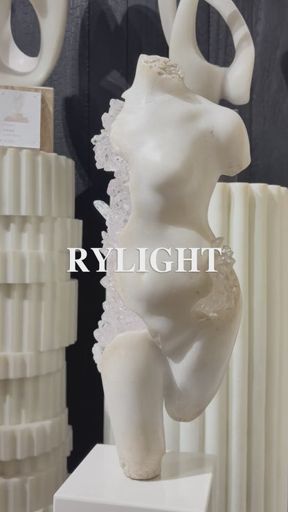 Crystallized Grace Modern Classical Torso Sculpture