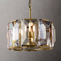 Rylight 4/7/10/14-Light Round Crystal Chandelier in Brass/Black Finish