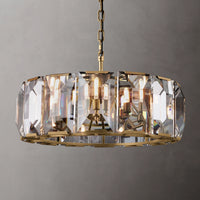 Rylight 4/7/10/14-Light Round Crystal Chandelier in Brass/Black Finish