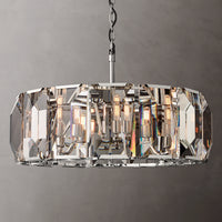 Rylight 4/7/10/14-Light Round Crystal Chandelier in Brass/Black Finish