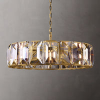 Rylight 4/7/10/14-Light Round Crystal Chandelier in Brass/Black Finish