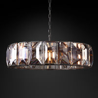 Rylight 4/7/10/14-Light Round Crystal Chandelier in Brass/Black Finish