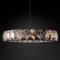 Rylight 4/7/10/14-Light Round Crystal Chandelier in Brass/Black Finish