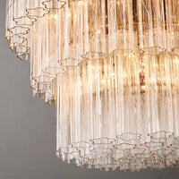 ثريا أنبوبية كريستالية مستديرة/مستطيلة من Rylight 1/3 طبقات