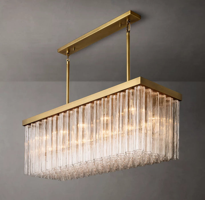 Rylight 1/3-laags ronde/rechthoekige kristallen buisvormige kroonluchter