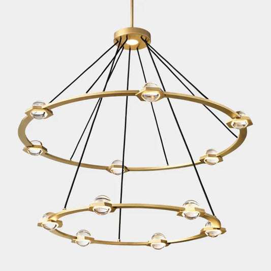 Moderne 1/2-laags ringkroonluchter voor woonkamer/slaapkamer