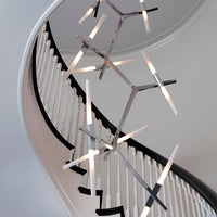 Rylight Simple Brass/Black Branches Chandelier