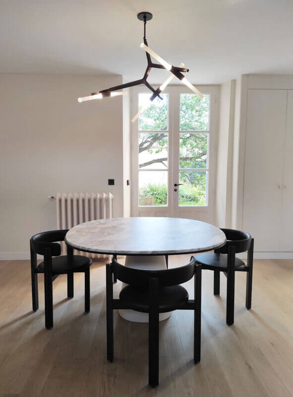 Rylight Simple Brass/Black Branches Chandelier