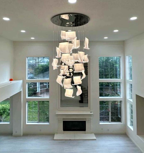 Rylight 8/12/18/28/38-licht papieren LED-kroonluchter