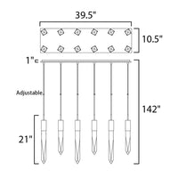 مصباح السقف المستدير/المستطيل الحديث والفاخر من Rylight باللون الأسود