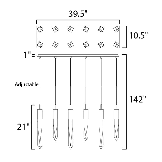 مصباح السقف المستدير/المستطيل الحديث والفاخر من Rylight باللون الأسود