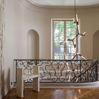 Rylight Simple Brass/Black Branches Chandelier