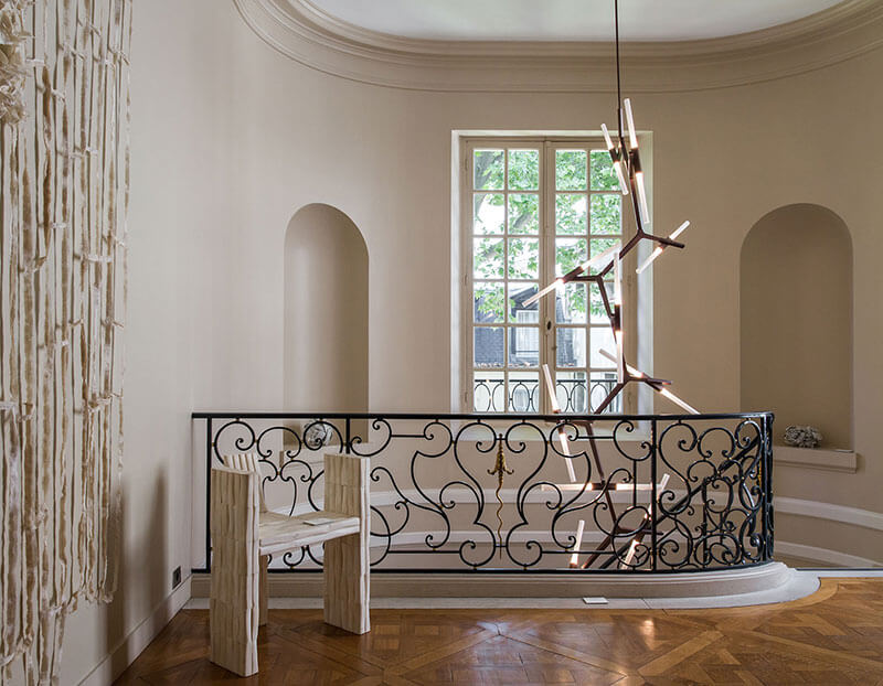 Rylight Simple Brass/Black Branches Chandelier