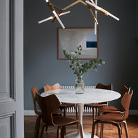 Rylight Simple Brass/Black Branches Chandelier