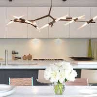 Rylight Simple Brass/Black Branches Chandelier