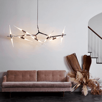 Rylight Simple Brass/Black Branches Chandelier