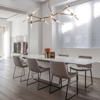 Rylight Simple Brass/Black Branches Chandelier