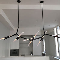 Rylight Simple Brass/Black Branches Chandelier
