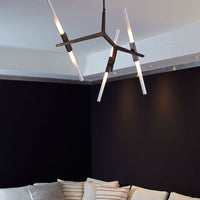 Rylight Simple Brass/Black Branches Chandelier