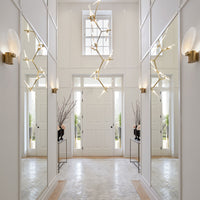 Rylight Simple Brass/Black Branches Chandelier