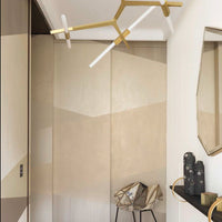 Rylight Simple Brass/Black Branches Chandelier
