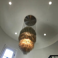 ثريا زجاجية أنبوبية على الطراز الإيطالي من Rylight 4/6-Tier مع لمسة نهائية من الكروم