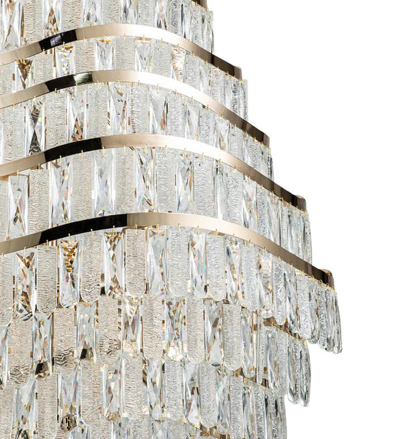 Rylight Wavy Multi-tiered Crystal Chandelier