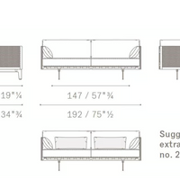 Rylight Office Black Feather/Velvet Sofa