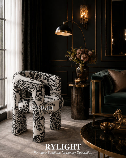 Tiger Mountain Sculptural Accent Chair for Living Room