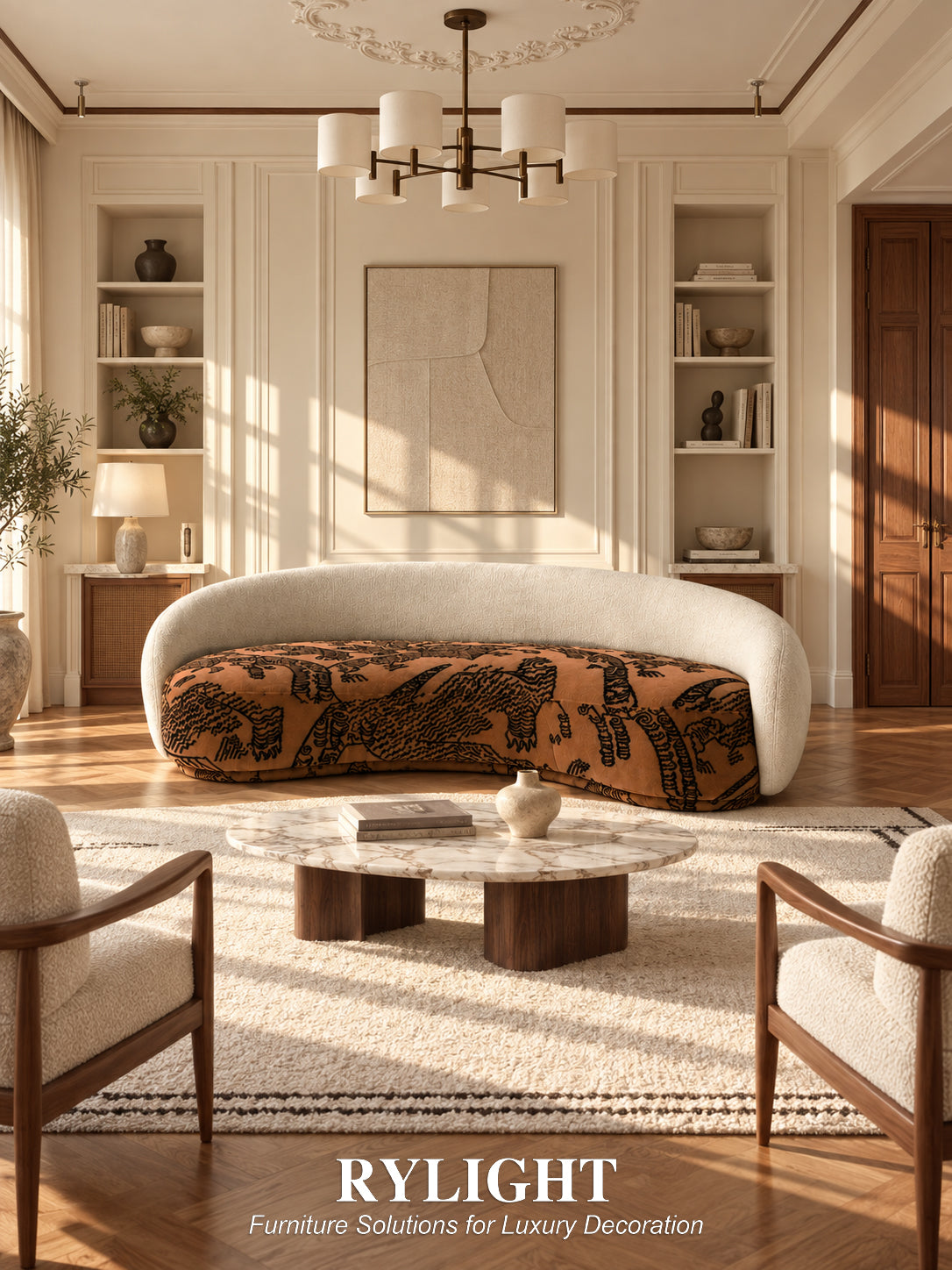Tiger Mountain Sculptural Curved Sofa