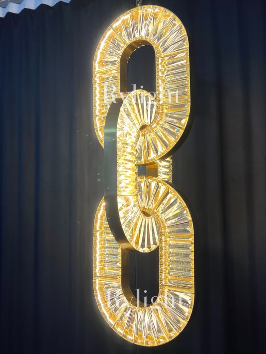 Moderne luxe kristallen kroonluchters met meerdere ringen