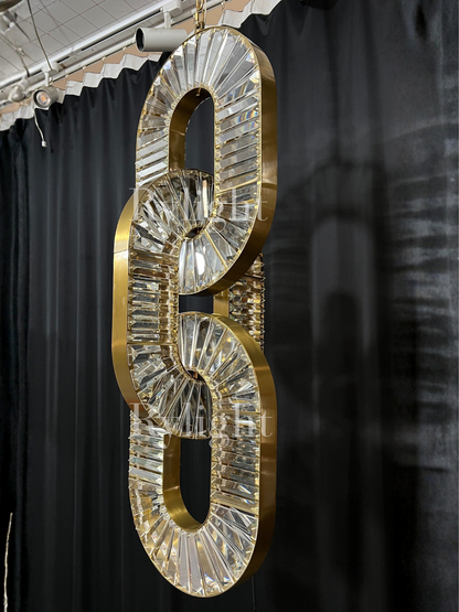 ثريات كريستالية فاخرة حديثة متعددة الحلقات