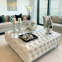 مسند قدم مستدير مربع/طاولة قهوة