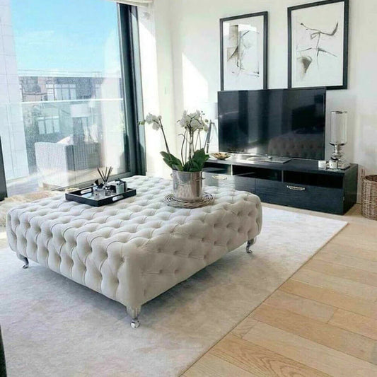 مسند قدم مستدير مربع/طاولة قهوة