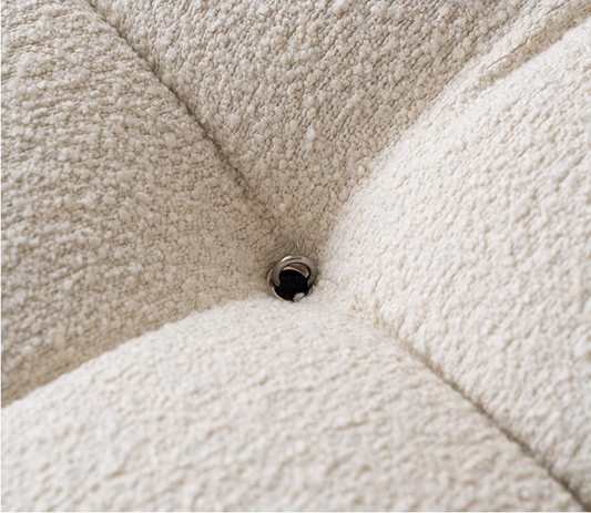 Nordic Minimalist Mid-century Cream Square Retro Modular Sofa