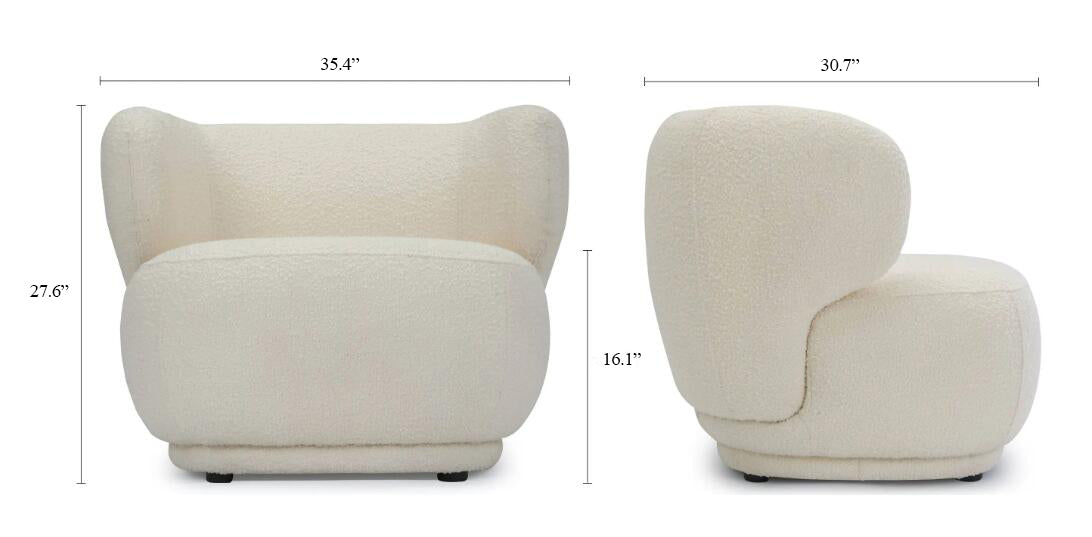 Nordic Minimalist Sherpa Wrap-around Sofa Chair
